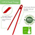 3PCS Silicone Toast Tongs, Trivet Tongs for Cooking, 11.8Inch Silicone Kitchen Tong with Anti-slip Design, Long BBQ Grilling Tongs for Toaster, Pa...