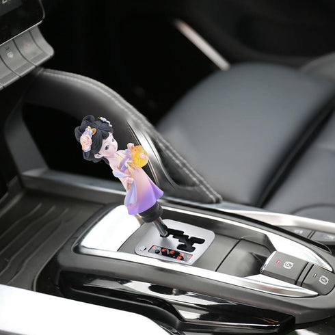 Arenbel Car Shifter Knobs Hanfu Girl Style Gear Lever Shift Handle Replacement Fit Most Automatic Manual Transmission Vehicles, Pink and Purple...