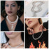 Honsny Cuban Link Chain For Women Men Silver Crown Initial Pendant Necklace Iced Out Miami Bling Diamond Tennis Chain Necklaces A-Z Letter Pendant...