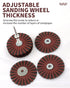 Rocaris 2 Pack Abrasive Flap Wheel - 120# Nylon Sanding Wheel Brush Abrasive Grinding Head with 1/4 Inch Shank for Woodworking Root Carving Furnit...