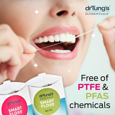 DrTung's Smart Floss - Natural Floss, PTFE & PFAS Free Floss, Gentle on Gums, Expands & Stretches, BPA Free Floss - Natural Dental Floss Cardamom ...
