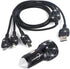 Bling Car Charger with USB Cable Set,Luxury Crystal Car Accessories Kits for Girls & Women,Rhinestone Dual USB Car Charger with Bling 3 in 1 Nylon...