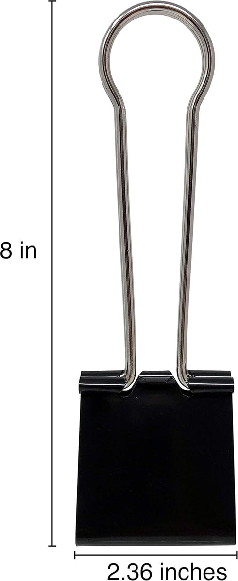 Binder Clips Super Extra Large 2-1/3in Black (2-Pack)...
