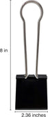 Binder Clips Super Extra Large 2-1/3in Black (2-Pack)...