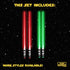 Lightsaber Chopsticks Light Up - LED Glowing Light Saber Star Wars Chop Sticks - Reusable Sushi Lightup Sabers Chopstick Set of 2 Green and Red Pa...