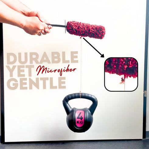 Premium Microfiber Wheel Cleaner Brush | Soft Non-Metallic Rim Cleaner Brush with Ergonomic Handle | Durable Wheel Brush for Cleaning Rims & Wheel...
