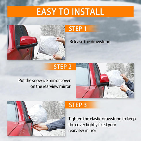 Car Side Mirror Snow Cover Compatible with Toyota Tacoma 2015-2022, Waterproof Exterior Rearview Mirror Protection Cover, Protect Car from Winter ...