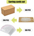Twavang Earring Display Cards with 100Pcs Earring Holder Cards, 100 Pairs Clear Earring Backs and 100Pcs Self Adhesive Bags for Earrings Jewelry D...