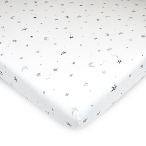 American Baby Company 2 Pack 100% Natural Cotton Fitted Pack and Play Sheets 39" x 27" - Soft & Breathable Pack N Play Sheets for Playard & Mini C...