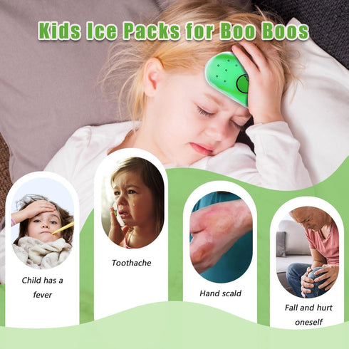 Boo Boo Ice Packs for Kids Toddler Reusable Baby Ice Pack, Kids Ice Pack, Hot or Cold Pack Gel Cooling Pad, for Pain Relief, Tired Eyes, Child Inj...