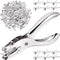 300 Pieces 3/4 Inch Paper Fasteners Small Round Metal Brads with Hole Punch for Scrapbooking Crafts Making DIY (Silver)...