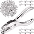 300 Pieces 3/4 Inch Paper Fasteners Small Round Metal Brads with Hole Punch for Scrapbooking Crafts Making DIY (Silver)...