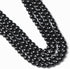 8mm 100pcs Natural Black Onyx Gemstone Round Loose Beads for Jewelry Making with Crystal Stretch Cord...