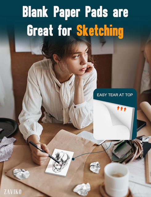 Note Pads 3x5, 6 Pack Small Notepads 3x5 Memo Pads, Small Notebooks 3x5 Scratch Pads, Small Writing Pads of Paper 3x5, White Mini Notepad 3x5 Blan...