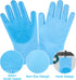 Dog Bath Brush with Gloves, Cat Bathing Gloves, Silicone Dog washing Gloves with High-Density Teeth, Dog Bath Supplies Christmas Gifts for Long Sh...