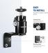 NEEWER 2 Pack E Type Wall Ceiling Mount, Ring Light Wall Mount Bracket with Detachable Ball Head, 5/8" Stud, 1/4" Screw for Flash Strobe Camera Mo...
