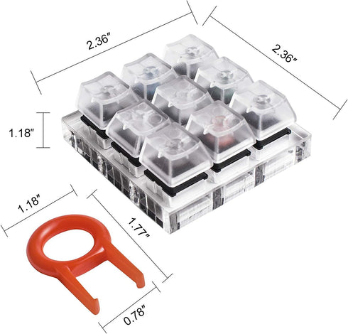 Cherry MX Switch Tester Mechanical Keyboards 9-Key Switch Testing Tool, with Keycap Puller and O Rings...