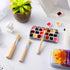 12 Pieces Wooden Stencil Brushes Natural Stencil Brushes Bristle Painting Brushes Wooden Handle Painting Stencil Brushes for Acrylic Oil Watercolo...