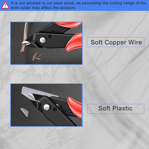 NICE-POWER Wire Cutter, 5 Inch Professional Small Wire Cutters Electronic Flush Cutter Carbon Steel Mini Nipper Jewelry Nippers Clippers for Hobby...