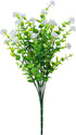 Artificial Plants Flowers Grass Shrubs 8 Pack No Fade Faux Plastic Flowers Outdoor for Vases Farmhouse Garden Porch Patio Office Indoor Wedding De...