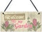 Welcome to My Garden Wood Signs Hanging Plaque Moms Dads Herb Plants Welcome Sign, Gifts for Birthday, Christmas Day 12x6inch(XXQ140)...
