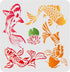 FINGERINSPIRE Koi Lotus DIY Stencils Wall Painting Stencil 11.8x11.8inch Carp Fish Drawing Stencils Reusable Mylar DIY Art Craft Painting Template...