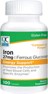 Quality Choice Energy Support Iron 27 mg Ferrous Gluconate Tablets 100 Count...