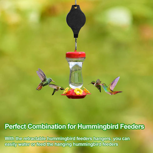 Hummingbird Feeders Hanger Retractable,2 Pcs Wild Bird Feeder Accessories,Humming Bird Feeders for Outdoors Hanging Hanger...