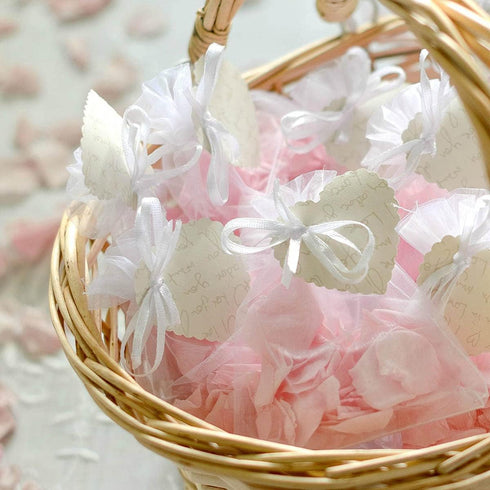 100 Count Organza Drawstring Gift Bags for Jewelry,Necklace, Sheer Fabric 4x6 Inch Mesh White Medium Size Treat Pouch for Baby Shower,Christmas,Bi...