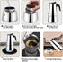 Coffee Maker, Stainless Steel Coffee Pot Percolator Stovetop Espresso Latte Maker Percolator Stove Top Filter Coffee Maker Pot Easy Clean (300ML 6...