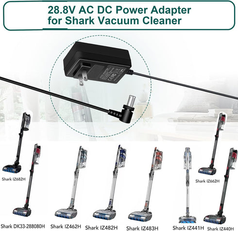 28.8V Charger for Shark Vertex DK33-288080H-U IZ441HBRN IZ462H IZ440H IZ482H IZ483H IZ662H IZ682H IZ682H IZ562H IZ862H Cordless Stick Vacuum Power...