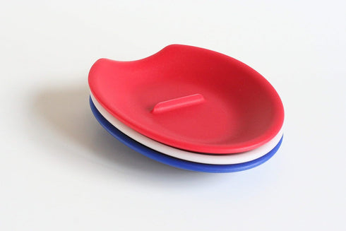 Crack'em Egg Cracker & Spoon Rest - Patriot Pack (Red, White, & Blue) - Perfectly Cracks Eggs & Contains Messes - Easy to Use & Clean - Great for ...
