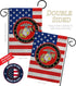 USMC Semper Fi Marine Corps Flag Armed Forces Double-Sided Lawn Decoration Gift House Garden Yard Banner United State American Military Veteran, 1...