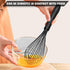 Silicone Whisk,Kitchen Silicone Whisks for Cooking Non Scratch,Wisking Tool Metal Wire Stainless Steel Whisk Egg Bread Silicone Wisk,Small Mini He...