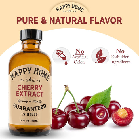 Happy Home Natural Cherry Flavor - Certified Kosher, 4 oz....