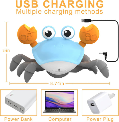 Crawling Crab Baby Toy,Tummy Time Toys Equipped with LED Lights and Music,Early Learning Educational Toys,Birthday Toy for Infant Toddler Boy Girl...