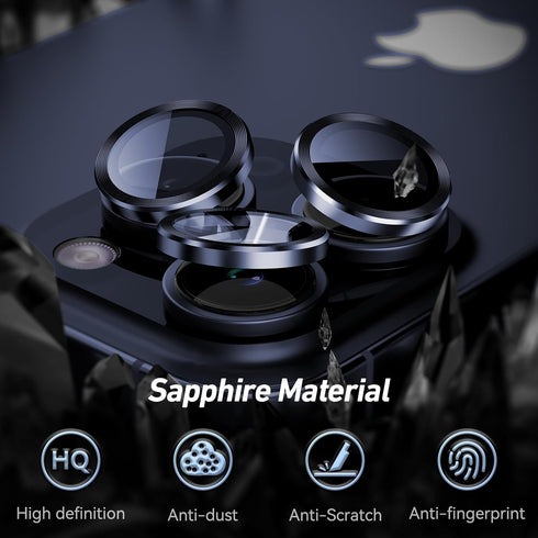 Jeluse 3X2 Pack Compatible for iPhone 15 Pro Max/iPhone 15 Pro Camera Lens Protector 9H Tempered Glass Cover, Drop Protection, Scratch Resistant, ...