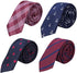 AUSKY 4 PACKS Mens Slim Tie 2 inch Wide Fashion Textured Skinny neckties for Men Boys...
