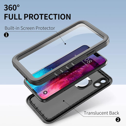 SPORTLINK iPhone XR Waterproof Case, Waterproof Shockproof Snowproof with Built-in Screen Protector Slim Case for iPhone XR 2018 Release (6.1 inch...