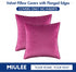MIULEE Pack of 2 Decorative Velvet Throw Pillow Cover Soft Hot Pink Pillow Cover Soild Square Cushion Case for Spring Sofa Bedroom Car 18x 18 Inch...