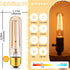 Dimmable E26 LED Edison Tubular Light Bulbs 40W, 4.96 inches T10 T30 4W 350Lumens Vintage Light Bulbs,2200K Soft White Flicker-Free for Chandelier...