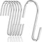 30 Pack Small S Hooks for Hanging Spoons Pans Pots Utensils Kitchenware, Metal S Hooks for Hang Clothes Bags Towels Plants, apply Bathroom Bedroom...
