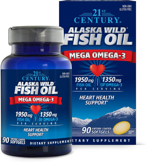 21st Century Alaska Wild Fish Oil Softgels, 90 Count...