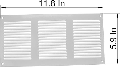 Vent Systems 12'' x 6'' Inch White Air Vent Cover Metal Air Return Grill with Built in Pest Guard Screen HVAC Vent Cover for Home Improvement Vent...