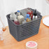 Sandmovie Gray Plastic Storage Baskets, 6 Packs...