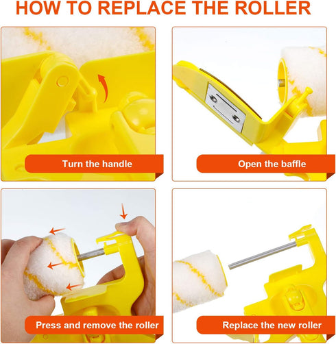 Set of 9 Paint Edger Combo Kit Paint Edger Roller Brush Multifunctional Handheld Clean-Cut Paint Edger with Extra Replacement Roller and Brush for...