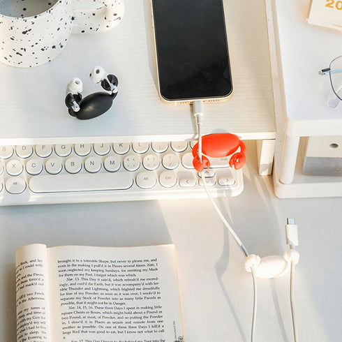 4PCS Crab Cord Organizer Cable Clips, USB Cable Organizers for Home Office Desk, Self-Adhesive Cable Holder,Wire Organizer & Decor...
