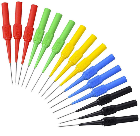 15pcsProbes Pin Insulation Piercing Needle,0.7mm No-Destructive Pin Test Probes Pin Insulation Piercing Needle Multimeter Test Probe for Banana So...