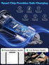 HUNDA iPhone Car Charger 48W Super Fast Car Phone Charger Cigarette Lighter USB Car Adapter with Build-in 5FT Coiled Lightning Cable Compatible wi...