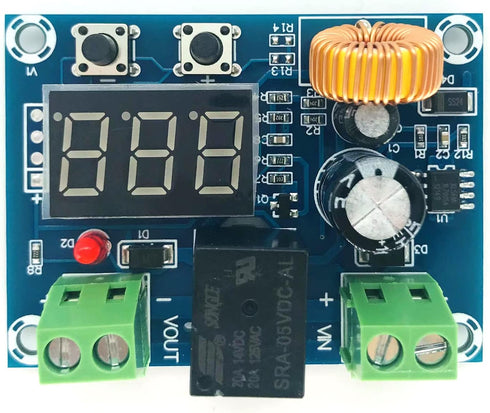12-36V Low Voltage Digital Protector Disconnect Switch Cut Off Lithium Battery Over Discharge Protection Module Pack of 2......